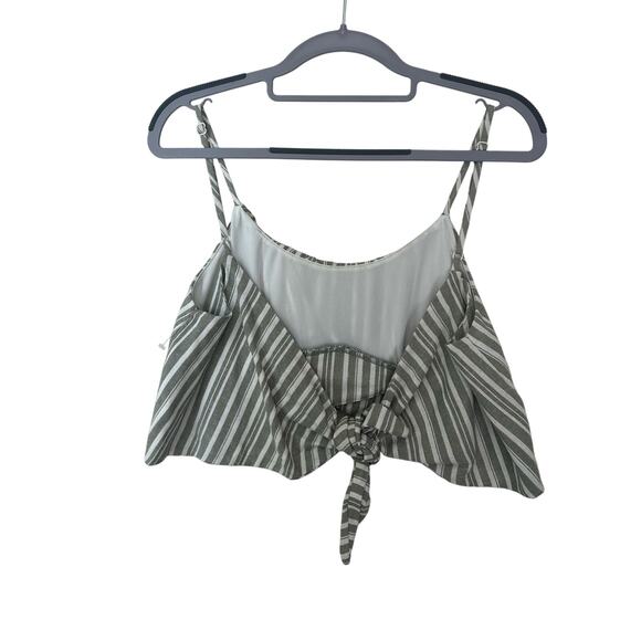 Altar'd State Green Stripped Crop Top - Small - Picture 3 of 4